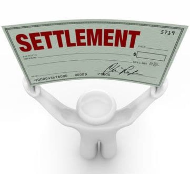 Insurance settlement check